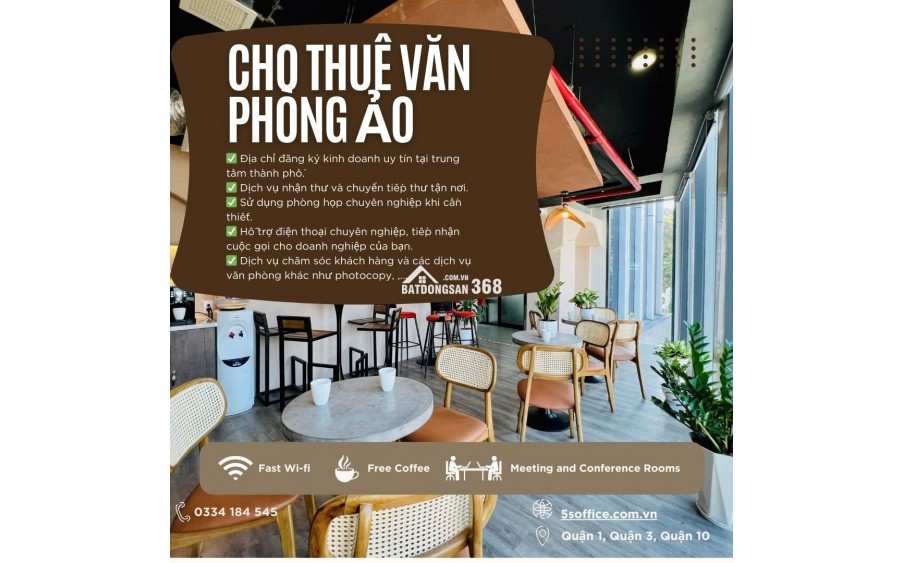 CHO THUÊ VĂN PHÒNG 3 MIỀN CHỈ TỪ 500K/THÁNG